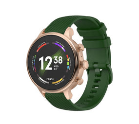 Strap-it Bracelet silicone Fossil Gen 6 - 42mm (vert armée)