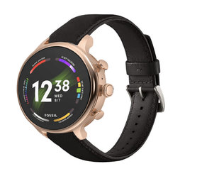 Strap-it Bracelet cuir Fossil Gen 6 - 42mm (noir)