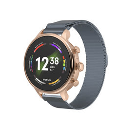 Strap-it Bracelet Milanais Fossil Gen 6 - 42mm (gris sidéral)