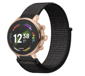 Strap-it Bracelet nylon Fossil Gen 6 - 42mm (noir)