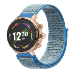 Strap-it Bracelet nylon Fossil Gen 6 - 42mm (bleu)