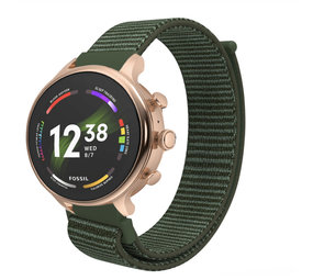 Strap-it Bracelet nylon Fossil Gen 6 - 42mm (vert foncé)