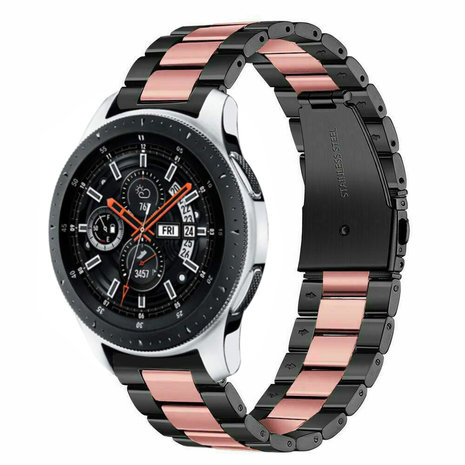 Strap-it Strap-it Bracelet acier Samsung Galaxy Watch 46mm (noir/rose)
