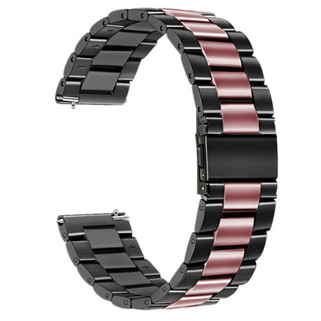 Strap-it Strap-it Bracelet acier Samsung Galaxy Watch 42mm (noir/rose)