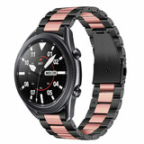 Strap-it Bracelet acier Samsung Galaxy Watch 3 45mm (noir/rose)