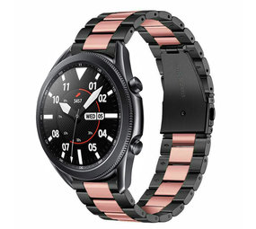 Strap-it Bracelet acier Samsung Galaxy Watch 3 45mm (noir/rose)
