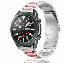 Strap-it Bracelet acier Samsung Galaxy Watch 3 45mm (argent/rose)