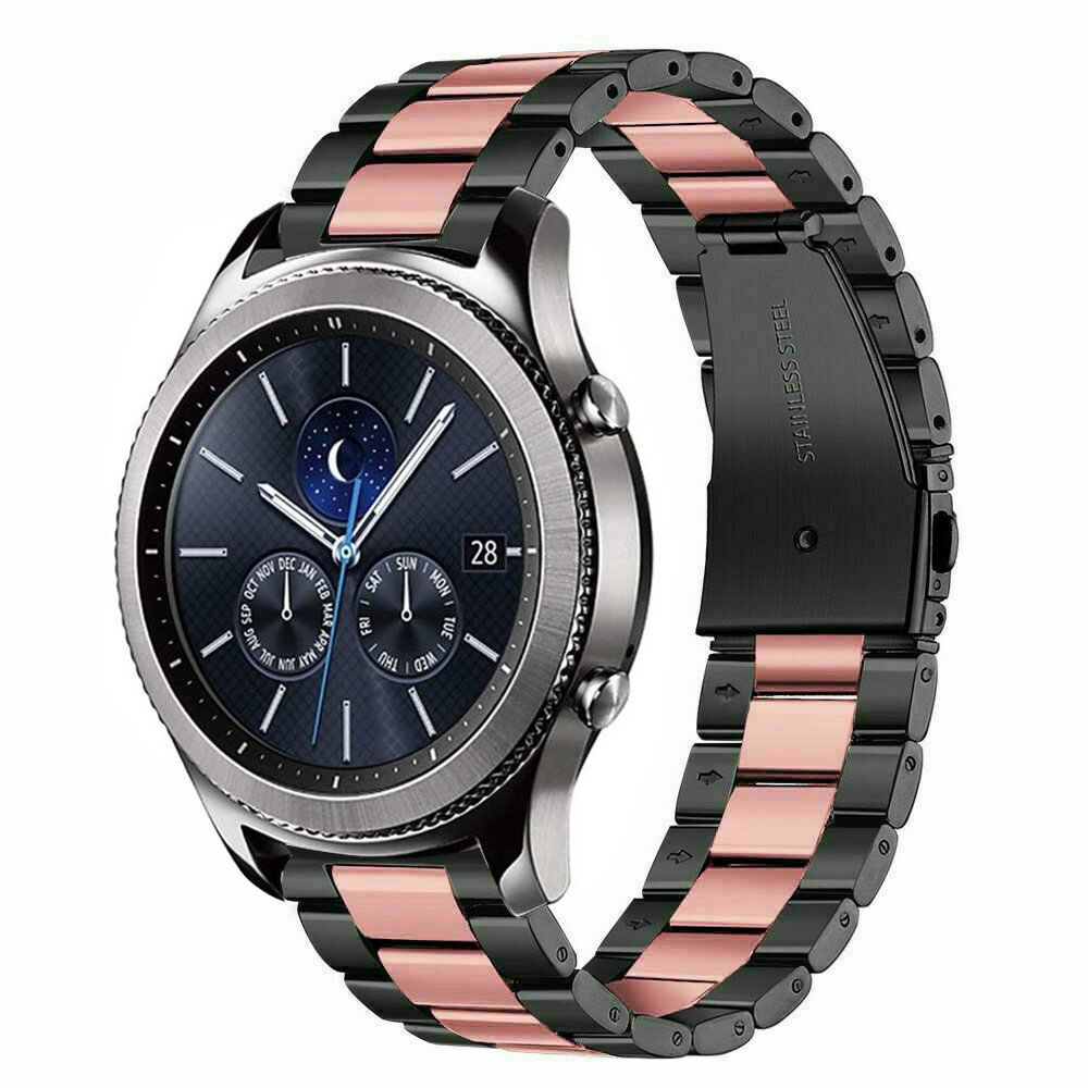 Strap-it Strap-it Bracelet acier Samsung Gear S3 (noir/rose)