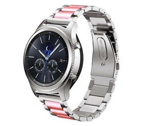 Strap-it Bracelet acier Samsung Gear S3 (argent/rose)