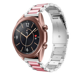 Strap-it Bracelet acier Samsung Galaxy Watch 3 41mm (argent/rose)