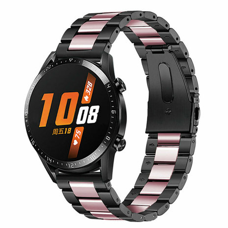 Strap-it Strap-it Bracelet acier Huawei Watch GT 2 (noir/rose)
