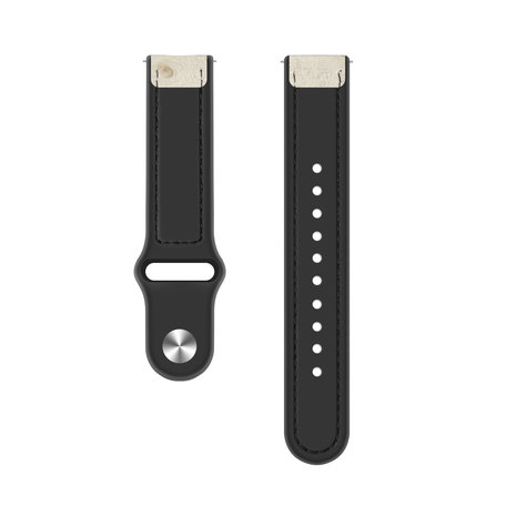 Strap-it Strap-it Bracelet hybride cuir Samsung Galaxy Watch 42mm (blanc sable)