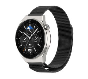 Strap-it Bracelet Milanais Huawei Watch GT 3 Pro 46mm (noir)