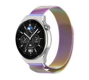 Strap-it Bracelet Milanais Huawei Watch GT 3 Pro 46mm (arc-en-ciel)