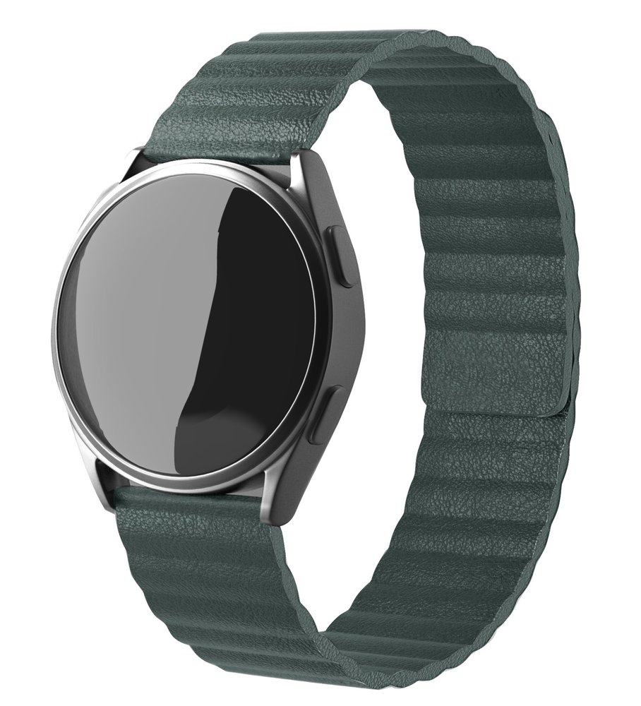 Strap-it Strap-it Bracelet cuir Loop Samsung Galaxy Watch 46mm (vert sapin)