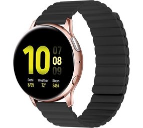 Strap-it Bracelet silicone magnétique Samsung Galaxy Watch Active (noir)