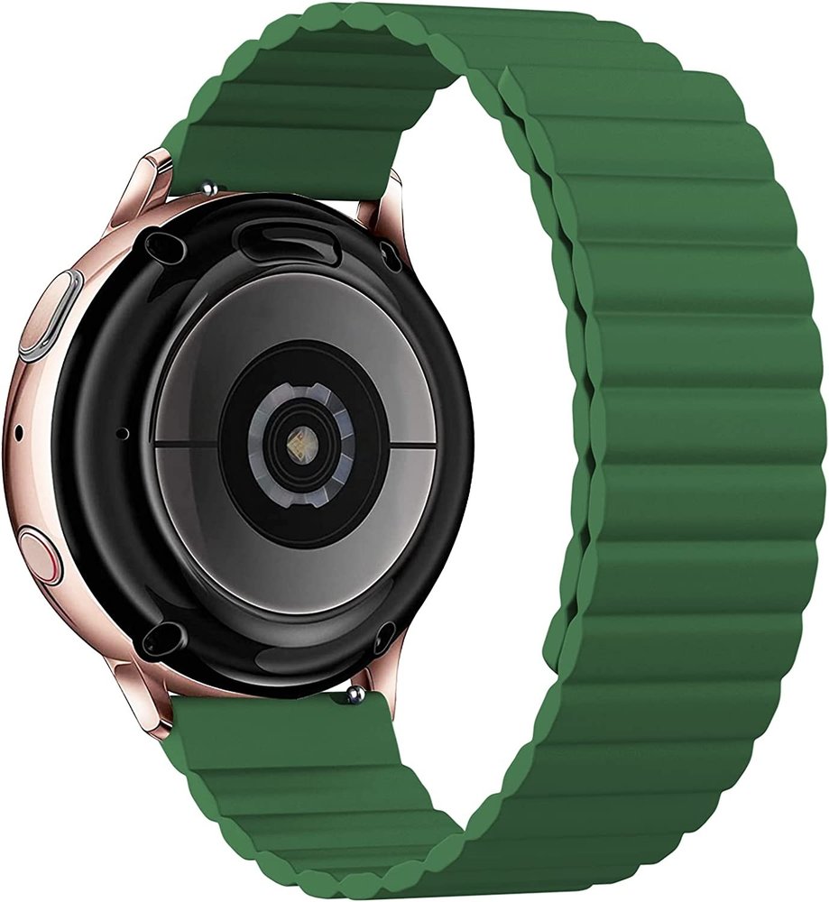 Strap-it Strap-it Bracelet silicone magnétique Samsung Galaxy Watch Active (vert)