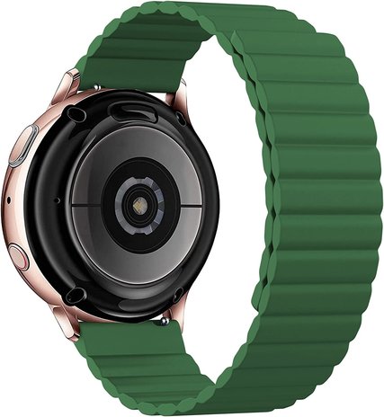 Strap-it Strap-it Bracelet silicone magnétique Samsung Galaxy Watch Active (vert)