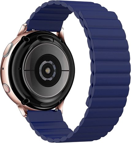 Strap-it Strap-it Bracelet silicone magnétique Samsung Galaxy Watch Active (bleu)
