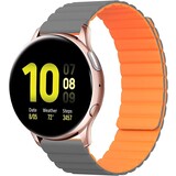 Strap-it Bracelet silicone magnétique Samsung Galaxy Watch Active (gris/orange)