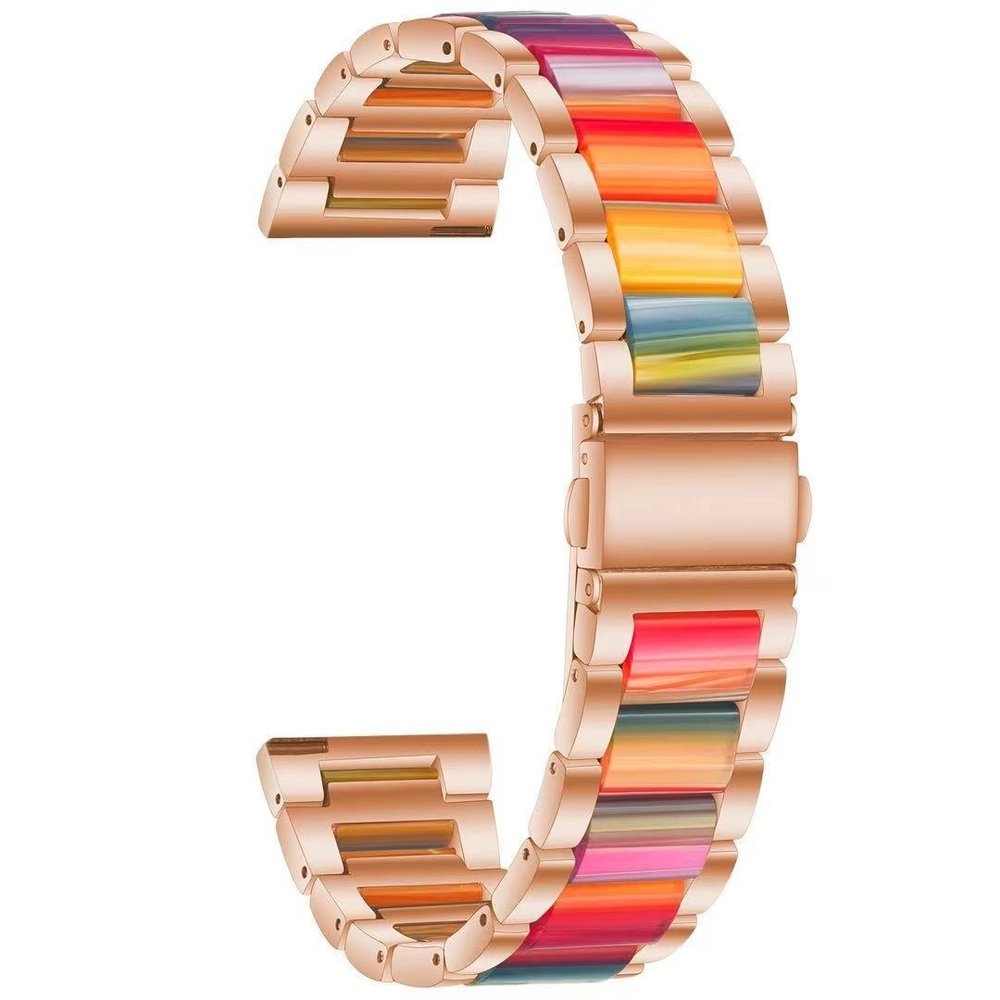 Strap-it Strap-it Bracelet acier résine Samsung Galaxy Watch Active (or rose/coloré) Strap-it Strap-it Bracelet acier résine Samsung Galaxy Watch Active (or rose/coloré)
