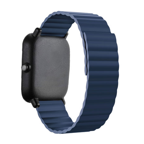 Strap-it Strap-it Bracelet silicone magnétique Amazfit Bip (bleu)
