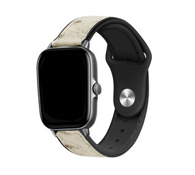 Strap-it Bracelet hybride cuir Amazfit Bip (blanc sable) Strap-it Bracelet hybride cuir Amazfit Bip (blanc sable)