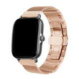 Strap-it Bracelet acier Milanais Amazfit Bip (or rose)