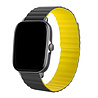 Strap-it Strap-it Bracelet silicone magnétique Xiaomi Amazfit GTS (noir/jaune) Strap-it Strap-it Bracelet silicone magnétique Xiaomi Amazfit GTS (noir/jaune)