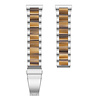 Strap-it Strap-it Bracelet acier résine Xiaomi Amazfit GTS (argent/marron)