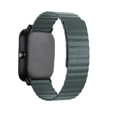Strap-it Strap-it Bracelet cuir Loop Xiaomi Amazfit GTS (vert pin) Strap-it Strap-it Bracelet cuir Loop Xiaomi Amazfit GTS (vert pin)