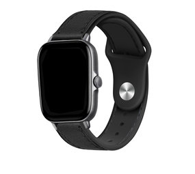 Strap-it Bracelet hybride cuir Xiaomi Amazfit GTS (noir)