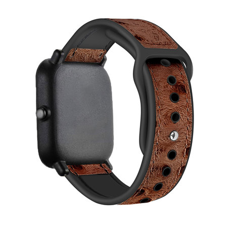 Strap-it Strap-it Bracelet hybride cuir Xiaomi Amazfit GTS (marron)