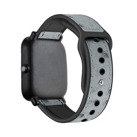 Strap-it Strap-it Bracelet hybride cuir Xiaomi Amazfit GTS (gris)