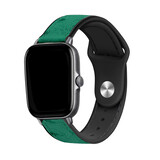 Strap-it Bracelet hybride cuir Xiaomi Amazfit GTS (vert)
