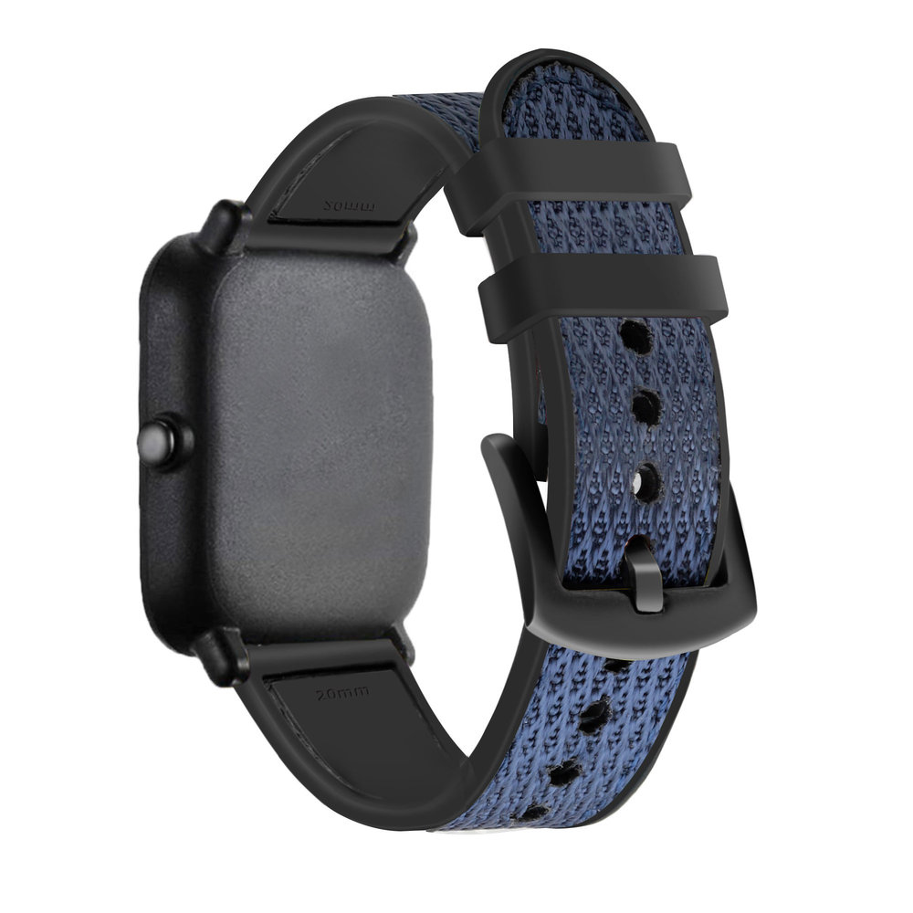 Strap-it Strap-it Bracelet hybride nylon Amazfit GTS 3 (bleu)