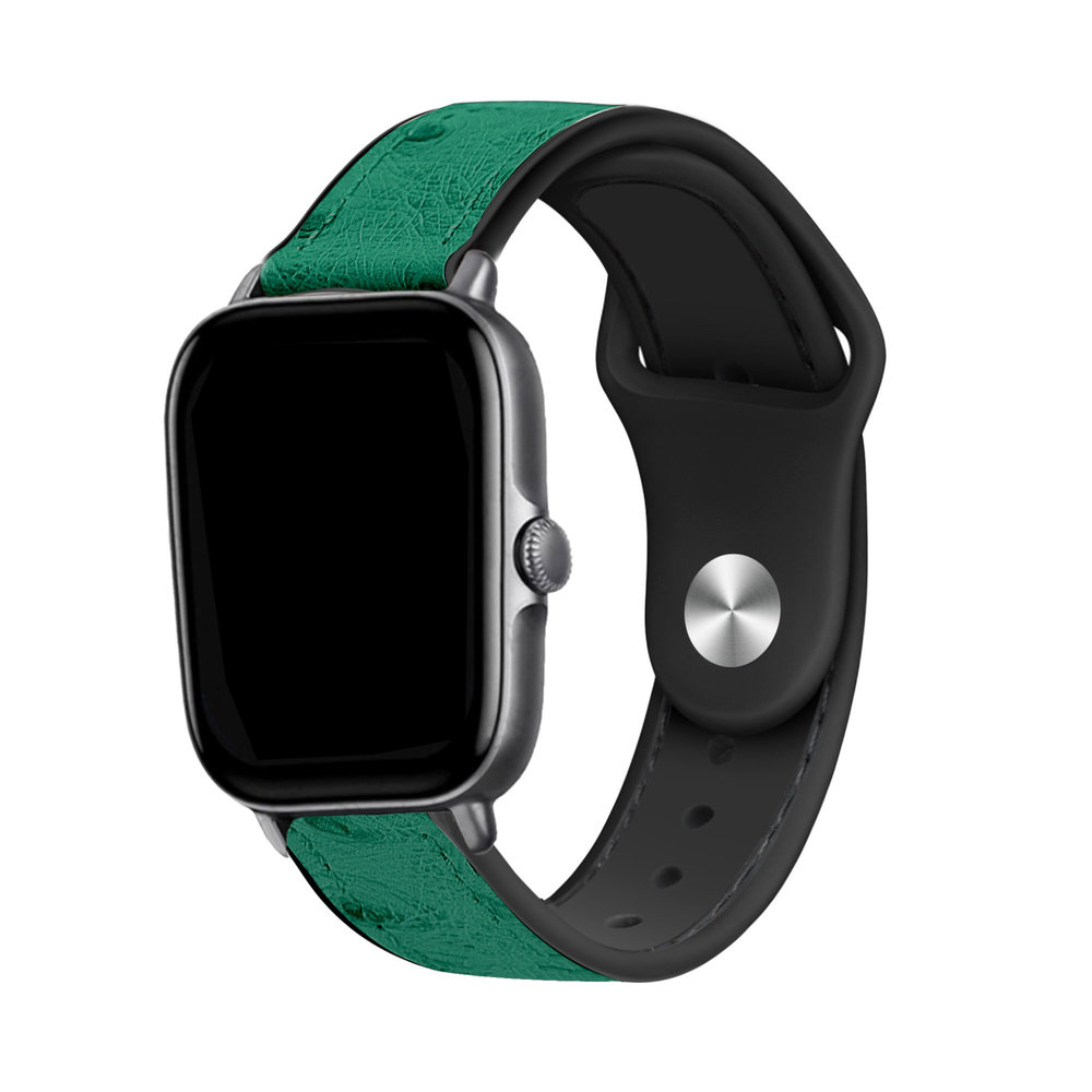 Strap-it Strap-it Bracelet hybride cuir Amazfit GTS 3 (vert)