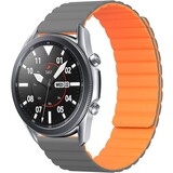 Strap-it Bracelet silicone magnétique Samsung Galaxy Watch 3 45mm (gris/orange)
