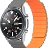 Strap-it Strap-it Bracelet silicone magnétique Samsung Galaxy Watch 3 45mm (gris/orange)