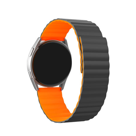 Strap-it Strap-it Bracelet silicone magnétique Huawei Watch GT Runner (noir/orange)