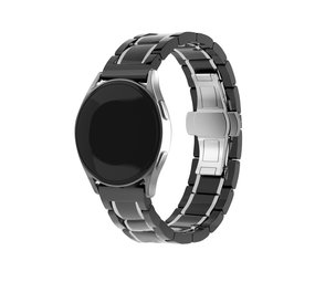 Strap-it Bracelet acier céramique Samsung Gear S3 (noir/argent) Strap-it Bracelet acier céramique Samsung Gear S3 (noir/argent)