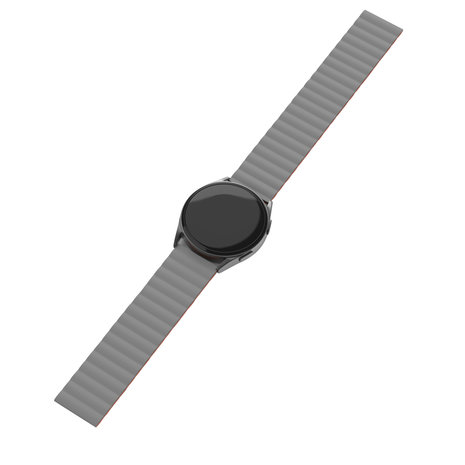 Strap-it Strap-it Bracelet silicone magnétique Xiaomi Mi Watch (gris/orange)