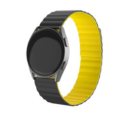 Strap-it Bracelet silicone magnétique Polar Grit X Pro (noir/jaune)