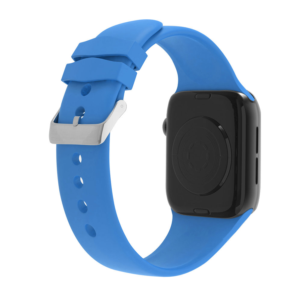 Strap-it Strap-it Bracelet silicone à boucle Apple Watch (bleu clair)