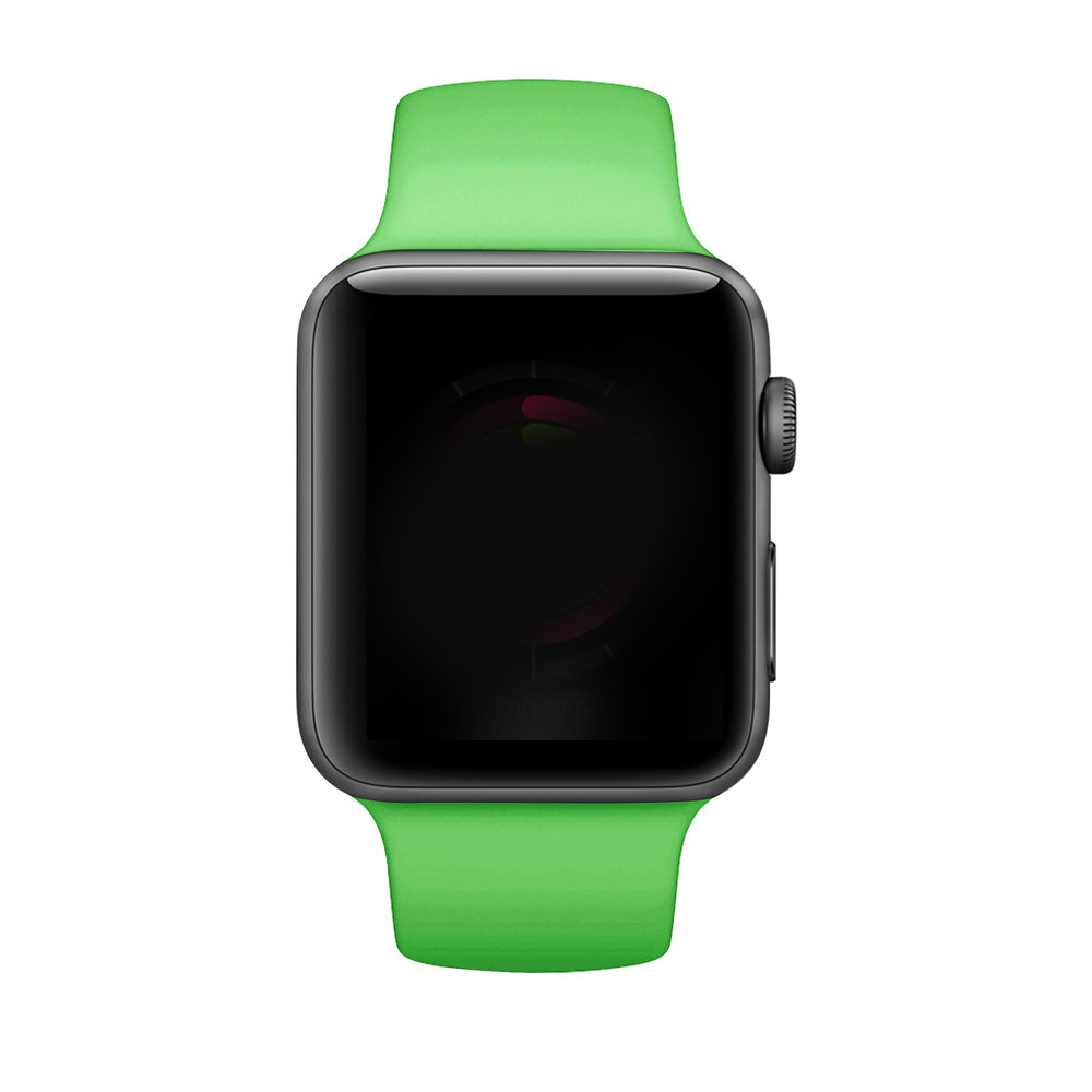 Mobigear Color - Bracelet Apple Watch Series 5 (40mm) en Silicone Souple  Fermeture à boucle - Vert 11-8412443-4 