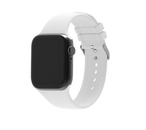 Strap-it Bracelet silicone à boucle Apple Watch (blanc)