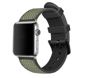 Strap-it Bracelet hybride nylon Apple Watch (vert)