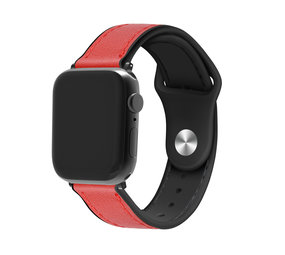 Strap-it Bracelet hybride cuir Apple Watch (rouge)