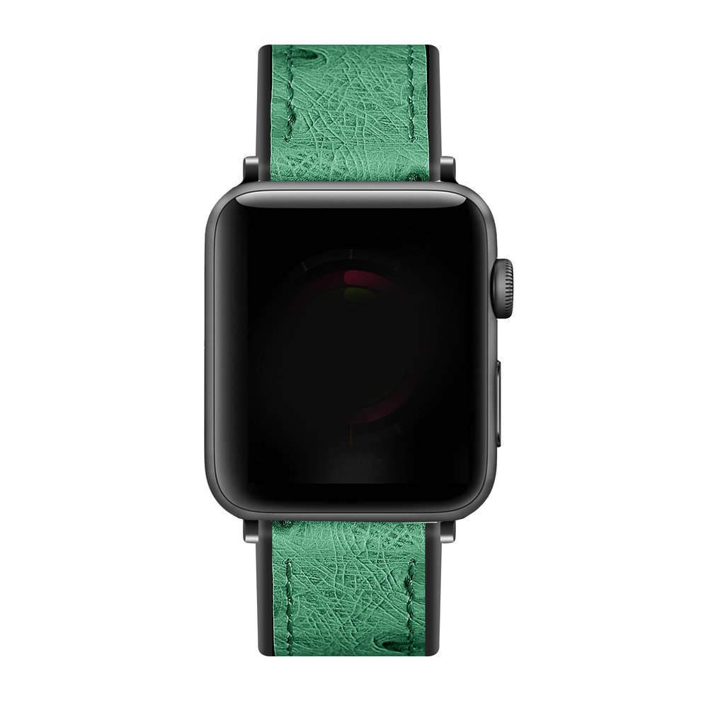 Strap-it Strap-it Bracelet hybride cuir Apple Watch (vert)