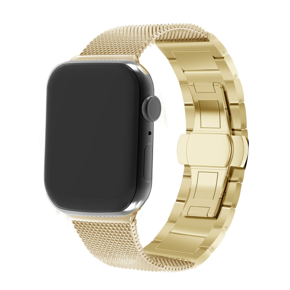 Bracelet acier Milanais Apple Watch (or) 